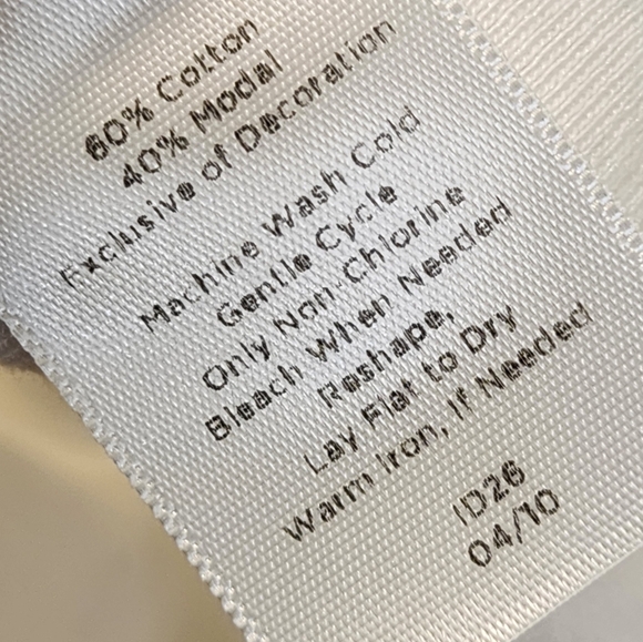 TALBOTS White quater Sleeves cotton pullover top size L - Picture 9 of 10